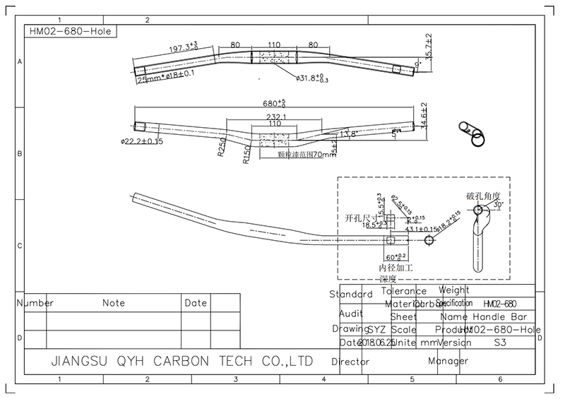 carbon mtb handlebar